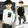 Kinder Sport Kleidung Sets Jungen Trainingsanzug Herbst Camouflage Kinder Tops Hosen 2Pcs Kit Outfit Teenager Jungen Camouflage Trainingsanzug 240118