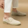 Style décontracté en daim Spring British British Breathable Comfort Slip on Mens Wedding Wedding Fashion Men Lazy Shoes Brand Fashi
