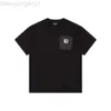 24SS Tasarımcı Carhart T Shirt Carhart Mountain Cep Kısa Kollu T-Shirt İş Güzergahı Gündelik Gevşek Yuvarlak Boyun Çift Alt Gömlek