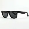 Classic Brand Wayfarer Luxury Square Solglasögon Män Acetatram med Ray Baa Black Lenses Sun Glasses For Women UV400 Raybans med Box 2140