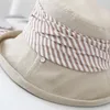 Berets moda lato kobiet piasek piasek przeciwsłoneczny bawełniany wiadra czapki żeńskie czapki brytyjskie styl Panama Girl Street Casual Bucet Cap