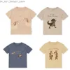 T-shirt 2023 KS Ragazza T Shirt Ragazzi Dinosauri Costume Vestiti del bambino Estate Bambini Cartoon Cute Tees Bambini Animali Top 1-14 Anni Q240218