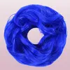 Lans Dağınık Saç Çörek Uzantıları 3pcs Lot Kıvırcık Dalgalı Sentetik Chignon Saç parçası Scrunchies Scrunchy Updo Saç parçası Kadınlar için LS143859116