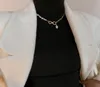 Collier en or véritable, galvanoplastie, mode épissage, perle, pendentif en perle baroque, chaîne de pull personnalisée 4436821