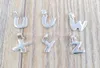 Pendentif Alphabet Lettre UZ En Argent Authentique Pendentifs en Argent Sterling 925 Convient aux Bijoux Ours Européens Style Cadeau Andy Jewel 91464576370