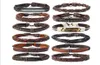 12pcslset élégant Men039s Bracelets à breloques en cuir Punk multicouche fait à la main bricolage en cuir tresse chanvre Bracelets Women039s Jewel2786296