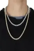 Collana a catena singola a fila singola con diamante pieno hip hop europeo e americano moda uomo collane di ghiaccio in titanio oro argento2787523