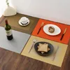 Esteiras de mesa 2/4/6pc pvc placemats à prova d' água à prova de óleo almofadas de jantar isolamento térmico para el banquete restaurante cozinha decoração