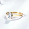 Kuololit 585 14K Gold Gold 15ct 10ct Ring للنساء المشاركة البيضاوية المصنوعة يدويًا مع شهادة GRA 240130