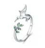 Anello aperto femminile in argento sterling 925, saluti dai colibrì, la superficie è più liscia e traslucida, confortevole9649684