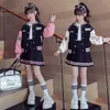 女の子の服セット子供たち長袖コートスカートスーツティーンエイジガールジャケット野球スーツキッズトラックスーツ服の服240118