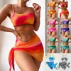 2024 Sexy Women Designers Sets bikinizanki mieszane marki SKWORWEARA STAP Kształt Swimsuits Panie Kąciki Kąciki Swimowe Zuży