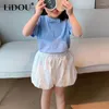 Shorts 2024 Korean Fashion Summer Sports Chic Loose Casual Solid Color Vintage Estetic Sweet Sweet Kawaii Drape Trousers