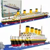 Blocs Titanic Micro Mini blocs de construction ensemble 1860 pièces Titanic jouet bateau modèle briques de construction 3D Puzzle ensembles bricolage jouets éducatifs