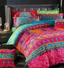 Conjuntos de cama Boho Plain Print Quilt Cover Case 3 PC Set King Size Bedding Set Estilo Europeu Duvet Cover Set T240218