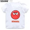 T-shirts Hot Sale Red Ball 4 Print Cartoon Kids T-Shirts Funny Game Girls Clothes Baby Boys T shirt Summer Casual Children Topsooo5849 Q240218