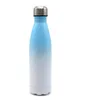 DIY Sublimation 17oz Cola Bottle with Gradient Color 500ml Stainless Steel Cola Shaped Water Bottles Double Walled Insulated Flasks 570Q