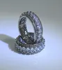 14k White Gold Moissanite Wedding Ring Zirconia Gemstone For Women Anillos De Jewelry Bizuterias Peridot Cluster Rings6235901