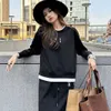 Designer nuova tuta da donna set famosi Palestra Abbigliamento sportivo Stampa Lettere Casual Jogging Corsa Tute traspiranti manica lunga con cappuccio nero rosa