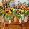 Dekorative Blumen 10 Stück Tulpe Künstliche Blume PU Real Touch Tulpen Blumenstrauß für Hochzeit Home Decor Fake Pflanze Ostern Party Valentinstag Geschenk