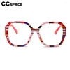 Sonnenbrille PB57371 Bunte Streifen Pochromic Anti Blue Lesebrille Polygon Große Größe Optische Presbyopie Dioptrien 50-300