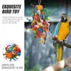 Diğer Kuş Malzemeleri Renkli Sisal Halat Çiğneme Oyuncak Oyuncaklar Birdcage Kolye Parrot Asma Ahşap Oyun Seti