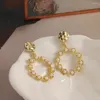 Baumeln Ohrringe Vienkim Mode Gold Farbe Metall Tropfen Einfache Für Frauen Erklärung Schmuck 2024 Pendiente Zubehör