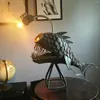 Night Lights Sharks Light Rustic Style Fish Statue Lighting Desk Lamp Jelly Unique Home Decoration Lamps