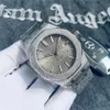 新しいメンズウォッチファッションデザイナーマットマットオールスチールバンドムーブメントクロックバンドカジュアル高品質の時計サイズ42mm豪華な時計ビジネスウォッチ