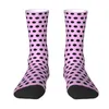 Chaussettes pour hommes classique noir et blanc à pois Crew unisexe nouveauté robe d'impression 3D