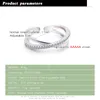 Cluster Rings Band Elegant Engagement Jewelry 925 Sterling Silver Women Simple Minimalist Pinky Accessories Anniversary Gift Open Ring