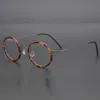 Dänemark Brillengestell Herren Damen Schraubenlose Brillen Ultraleicht Retro Runde optische Brillen Handgemacht Designer Spektakel 240119