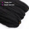 Black Star Braids Hairs Crochet Ombre Afro Kinky ناعمة الاصطناعية الصخرية الكروشيه الكروشيه الشعر للنساء 240118