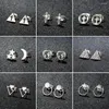 Ohrstecker Punk Edelstahl Dreieck Kreuz Für Frauen Hip Hop Geometrische Schmuck Ohrringe Koreanische Kleine Schwarze Ohr Pendientes