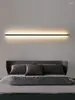 Wall Lamp Nordic Led Long Strip Black Bedside Lights Living Room Minimalist White Background Light Bedroom Decoration