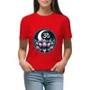 Polos pour femmes Serenity en Lotus Bloom.Avec la méditation de yoga du symbole de la lune et de l'Om.T-shirt