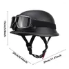 Casques de moto Baseball Demi-visage Hard Hat Été Rétro Demi-visière Lunettes pour VTT Adultes Hommes