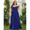 Grande taille sans bretelles perlée étage longue robe de soirée 6XL7XL élégant luxe Banquet paillettes brillant grand bal 240202