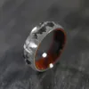 8 mm Wald-Berge-Szene-Ring aus Holz Herren-Ehering Olive Pure Anniversary 240125