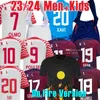 XXXL 4XL 23 24 Carvalho SILVA voetbalshirts LeiPziGs WERNER #11 RBL POULSEN FORSBERG 2023 2024 Bundesliga SABITZER ADAMS OLMO Heren kinder camisetas de voetbalshirts