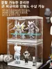 자기 부상 스탠드와 LED Light Light Clear Acrylic Storage Box 240130이있는 방진 인형 디스플레이 케이스