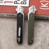 A0217 Flipper Folding Knife 14C28N Satin Tanto Blade G10/Steel Head Handtag Boll Bearing Fast Open Mapp EDC Pocket Knives