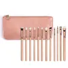 12pcs Rose Golden Complete Precision Makeup Brushes With Eyeshadow Eyeliner Eyebrow Blending 240126