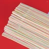 Disposable Cups Straws Flexible 600pcs For Juice Cocktail Drinking Multi Colored Kitchen Party Supplies Plastique Straw