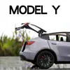 1 24 Skala Model Y Roadster Eloy Model Car Metal Diecast Vehicle Toy Models Simulation Sound Light Toy For Kid 240201