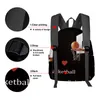 Zaino Basket Sport Nero Donna Uomo Zaini Scuola da viaggio impermeabile per studenti Ragazzi Ragazze Laptop Book Pack Mochilas