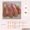 Falska naglar Applique Diamond iti Long Coffin Nail Tips Avtagbar Press On Manicure Drop Delivery Health Beauty Art Salon Otnnh