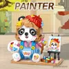 Blocchi Cartoon Cute Doll Building Block Panda Pilot Modello 3D assemblato Micro-particelle Mattone Fai da te Giocattolo educativo per bambini Regalo di festa