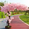 Dekorativa blommor kransar konstgjorda körsbärsträd landning simulering blommor ornament stora persika el bröllop dekoration hem216r