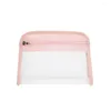 Cosmetic Bags Travel Fashion Cloth Patchwork Wash Pouch Zipper Female PVC Makeup Case Transparent Bag Bath Storage